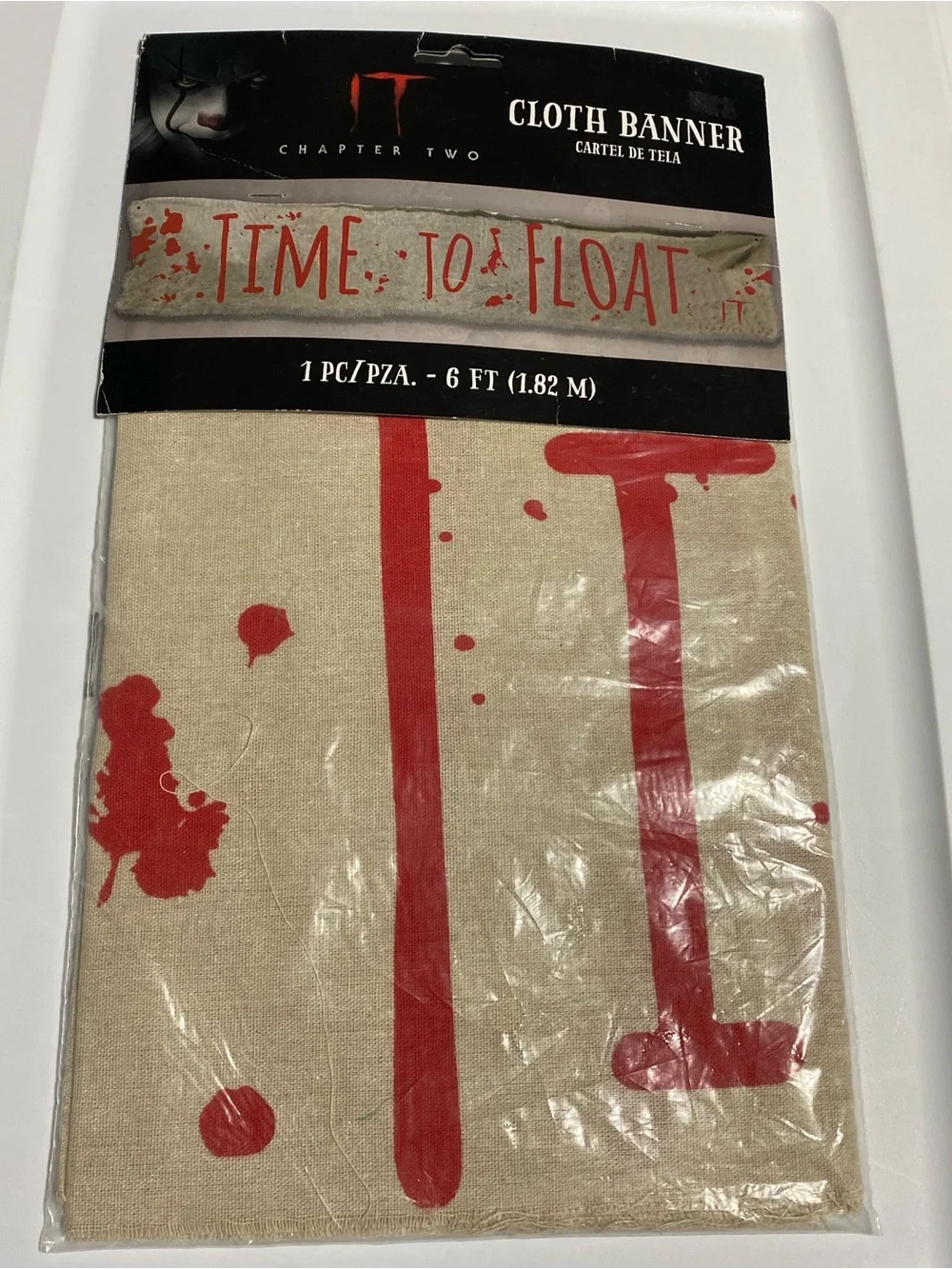 It Chapter 2 Movie Pennywise Clown Scary Halloween Party Decoration Cloth Banner